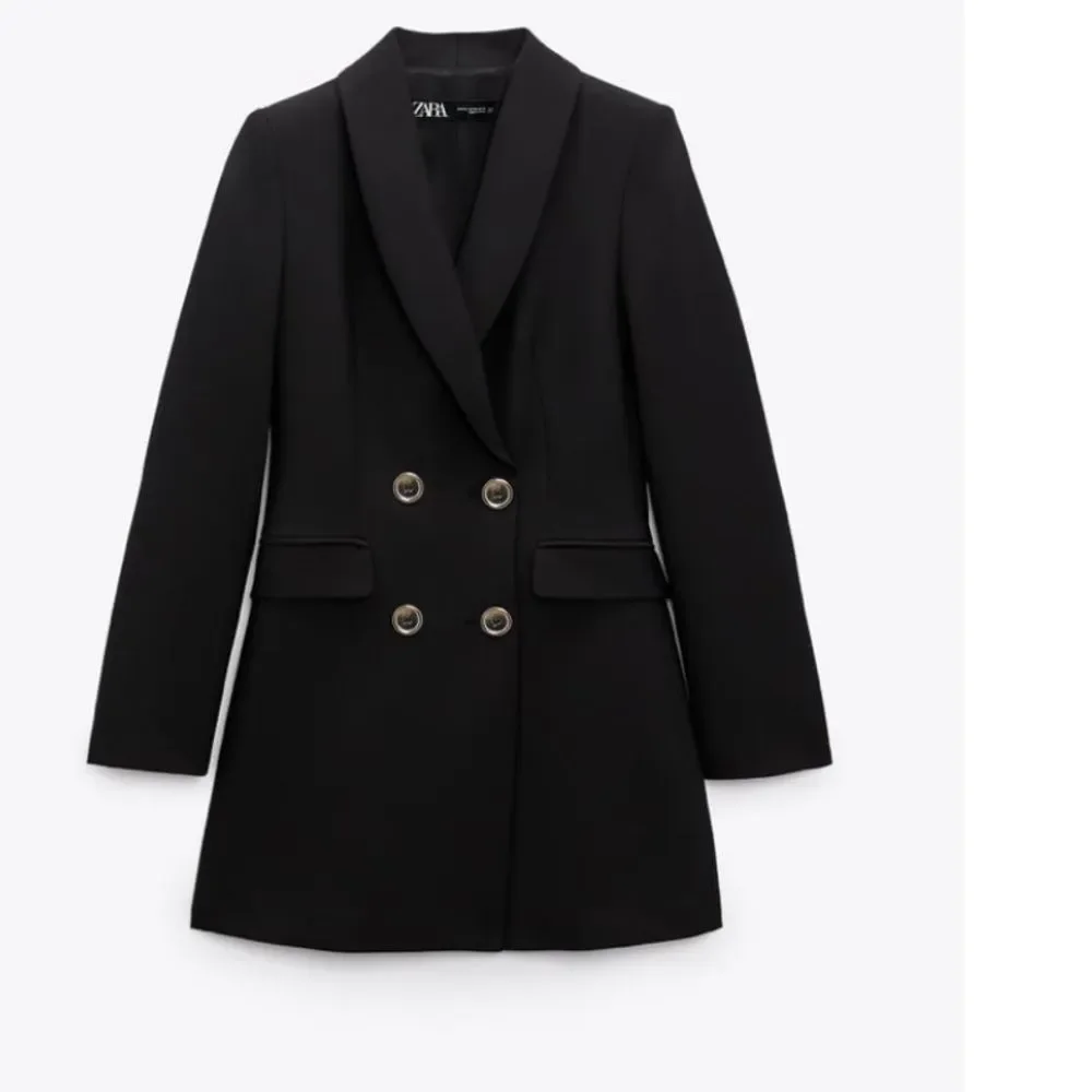 ZARA DOUBLE BREASTED LONG BLAZER NWT L - Picture 6 of 12